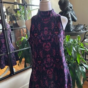 Free People Black and Pink Mini Dress